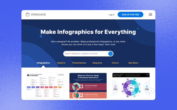 Venngage dashboard