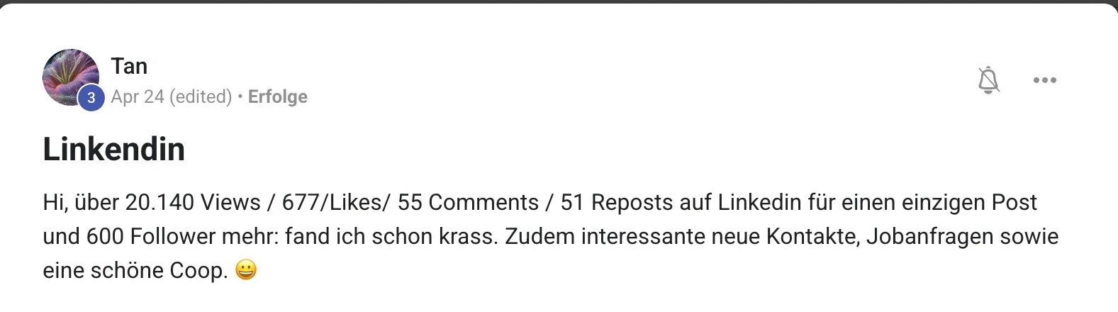 Kundenstimme KI Creator Akademie: Tans viraler LinkedIn-Post bringt 600 neue Follower