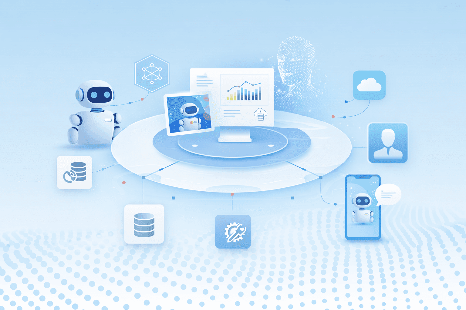 AI-native apps architecture with automation, analytics, and cloud-connected startup tools
