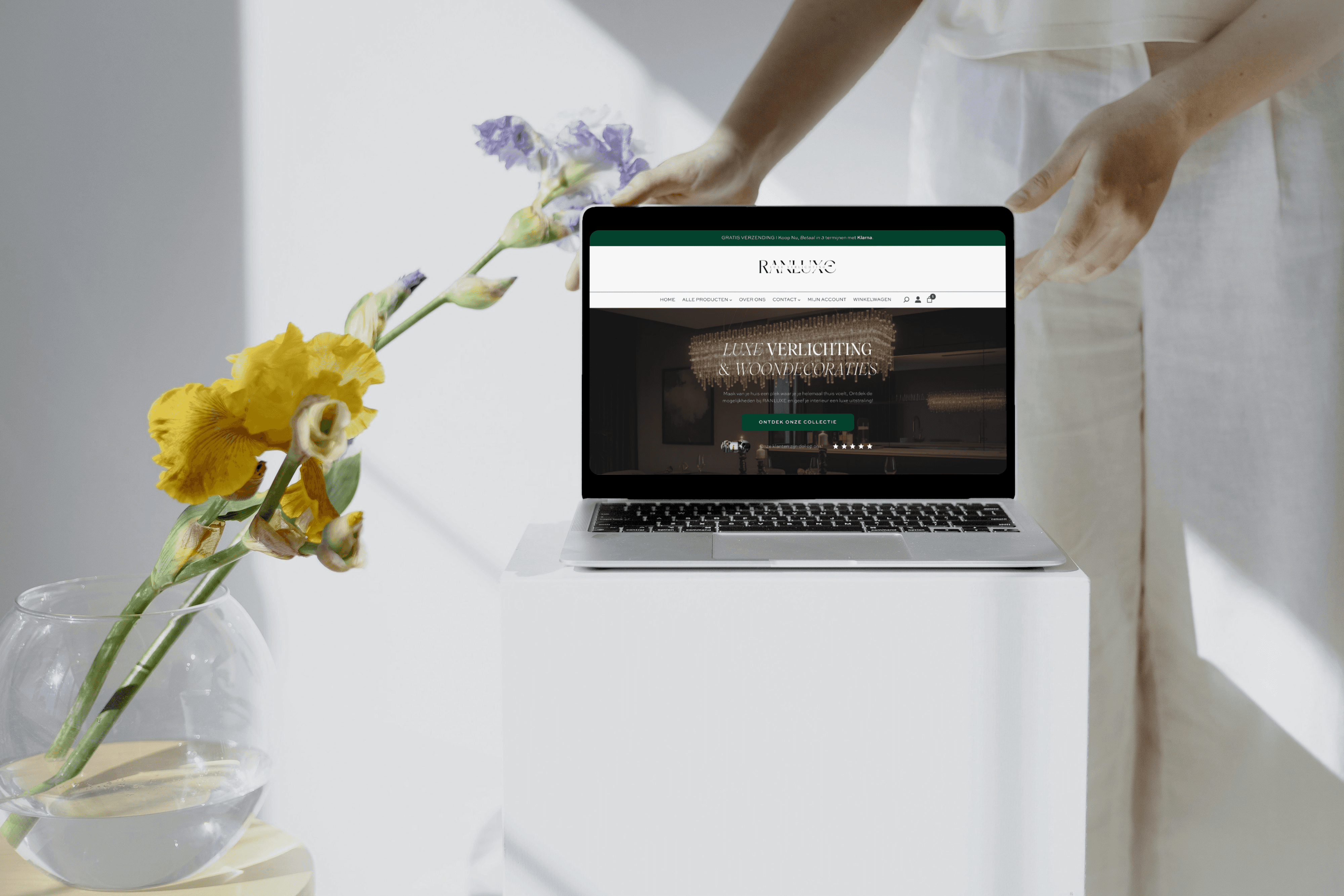 Shopify webshop ontworpen voor een sieradenmerk — conversiegerichte homepage en moderne uitstraling