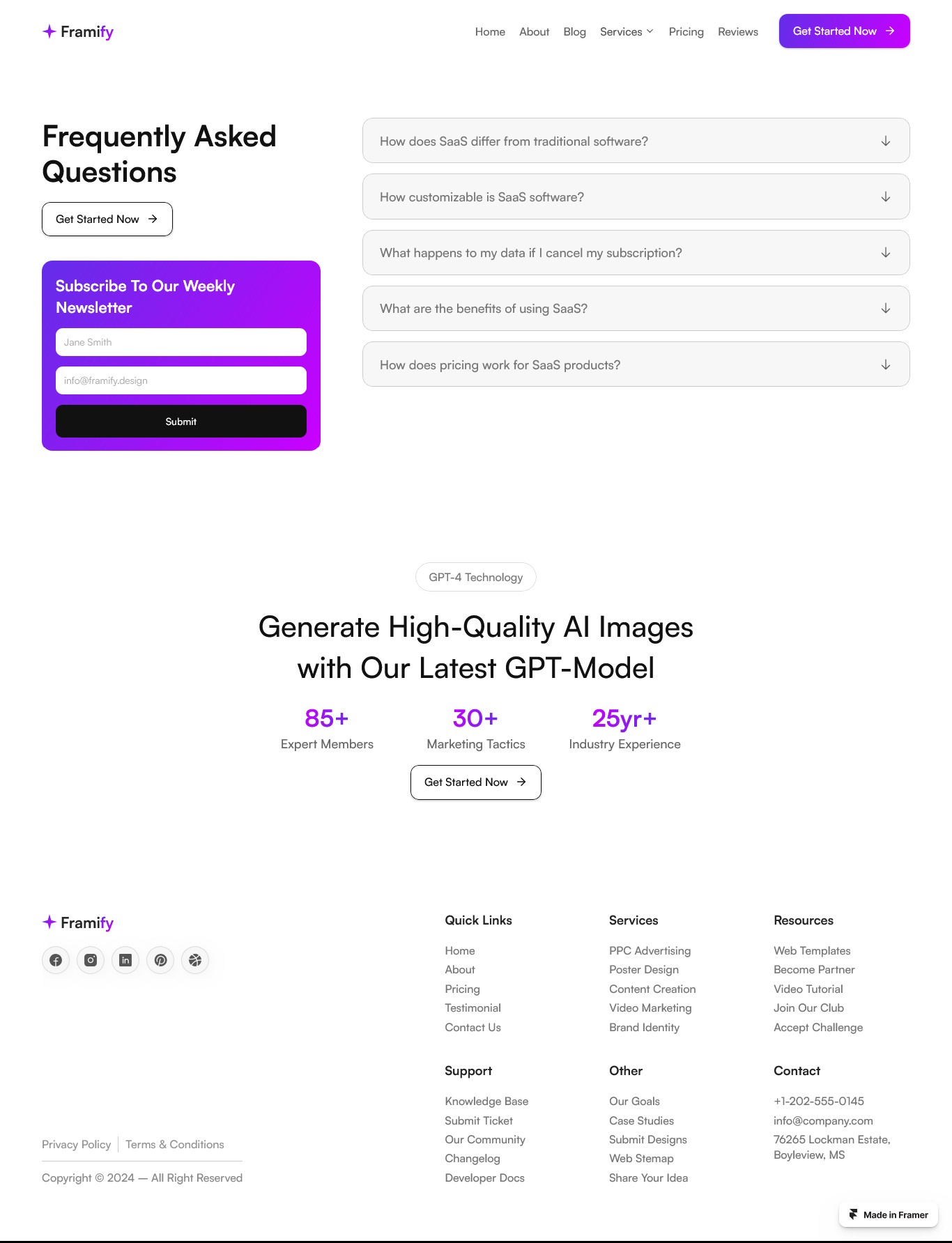Framer FAQ Page v5