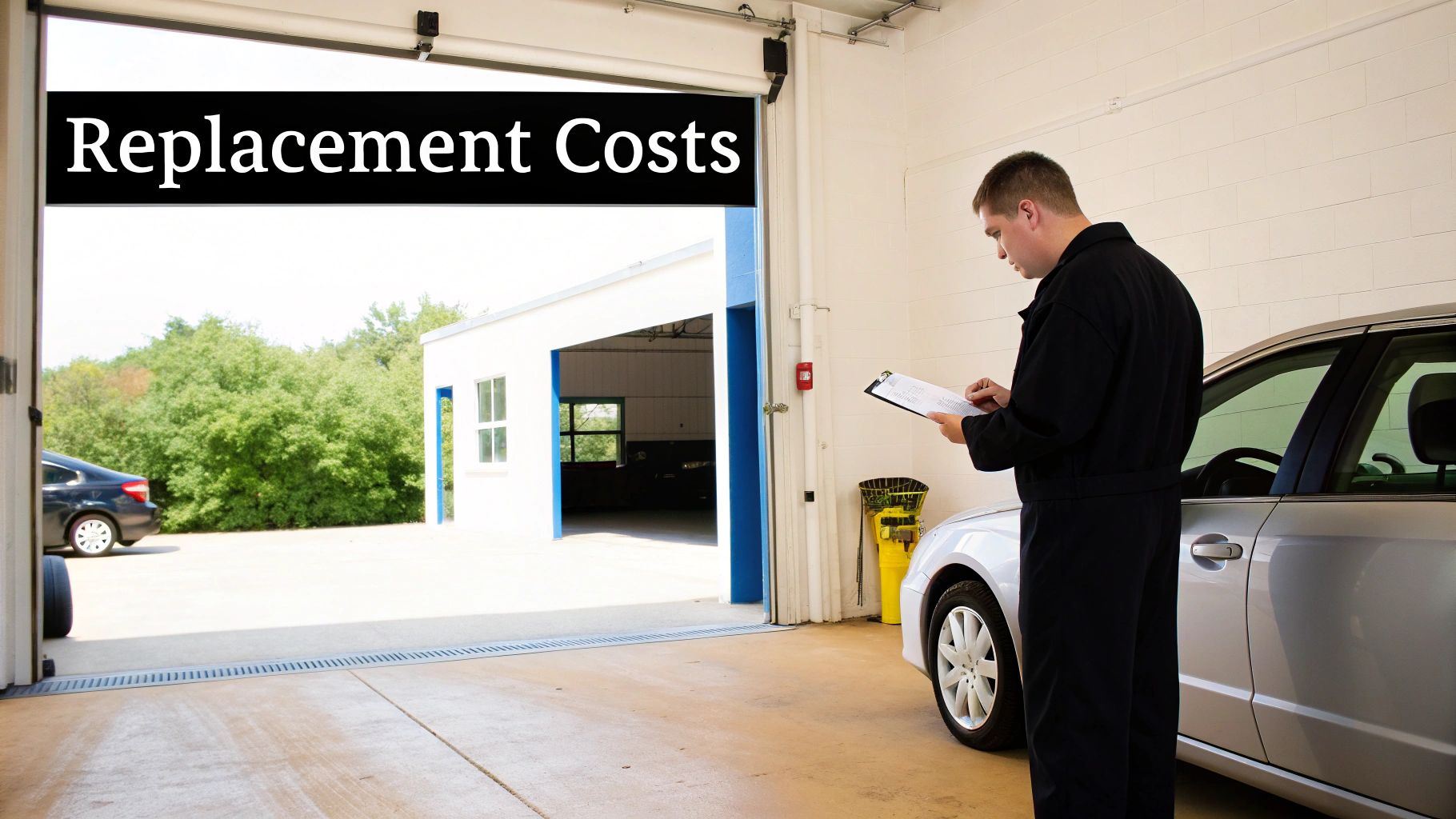 A professional technician carefully installing a new windshield on a modern car.