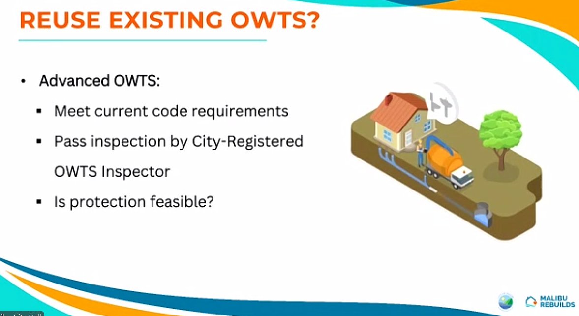 Advanced Onsite Wastewater Treatment Systems (AOWTS) required by Malibu after the Pacific Palisades Fires.