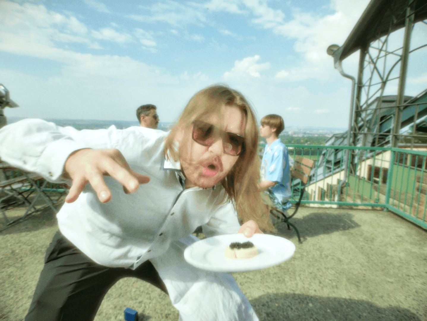 men with long hair rapping