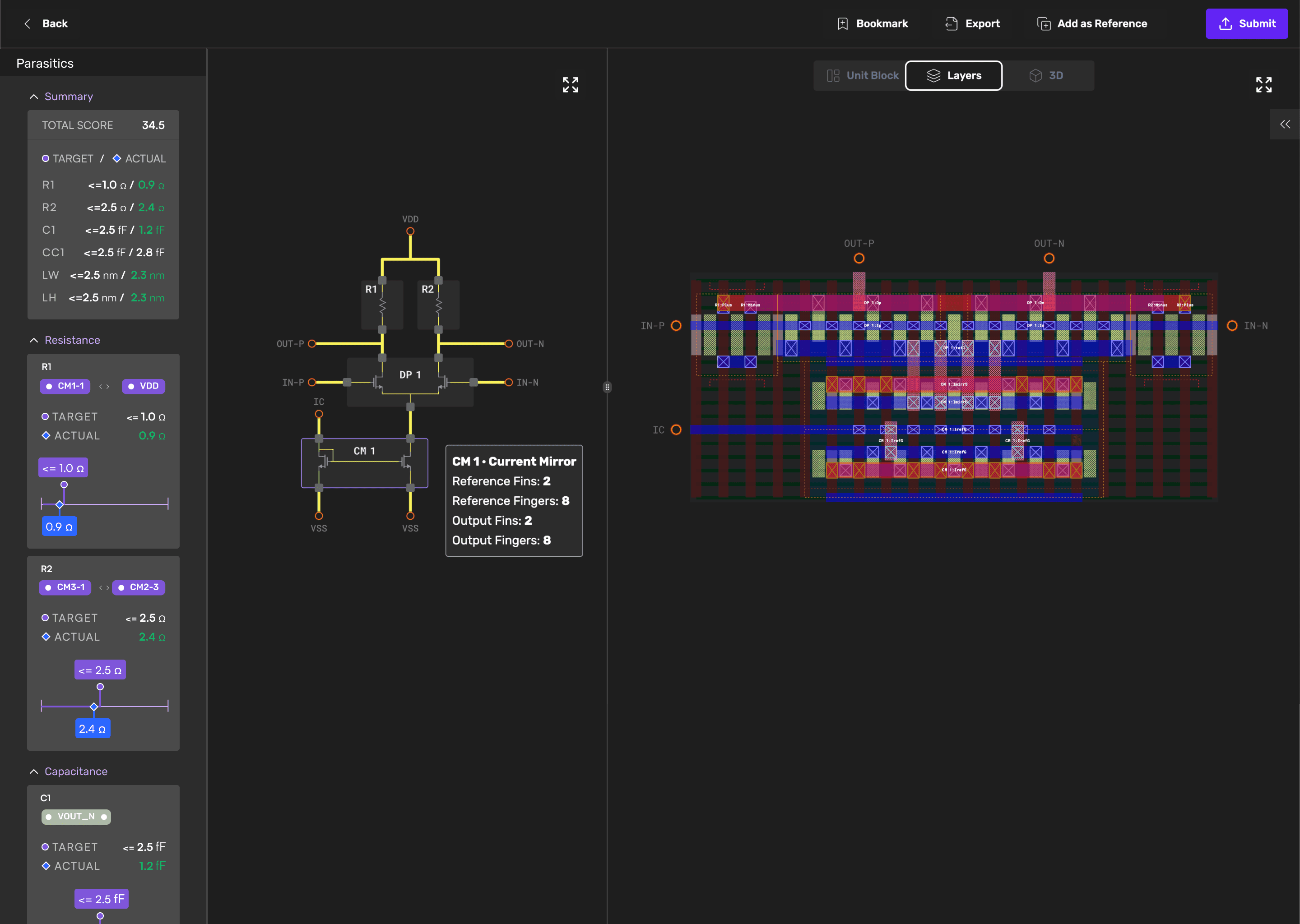Astrus layout and schematic views
