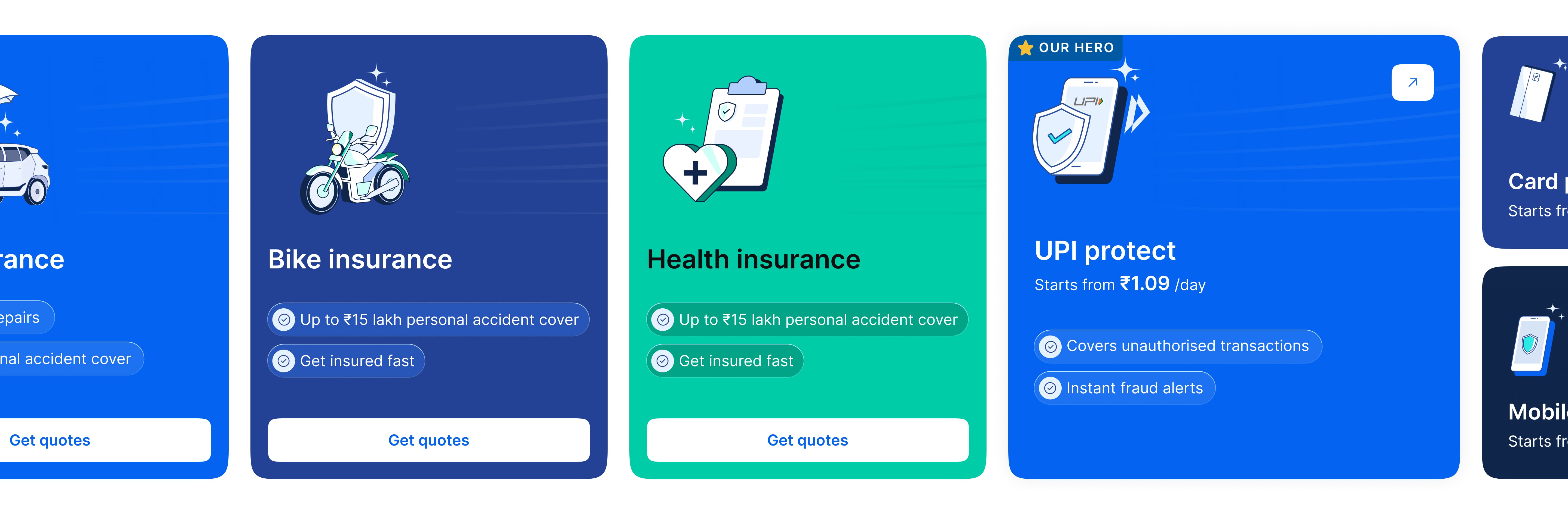 Multiple insurance options