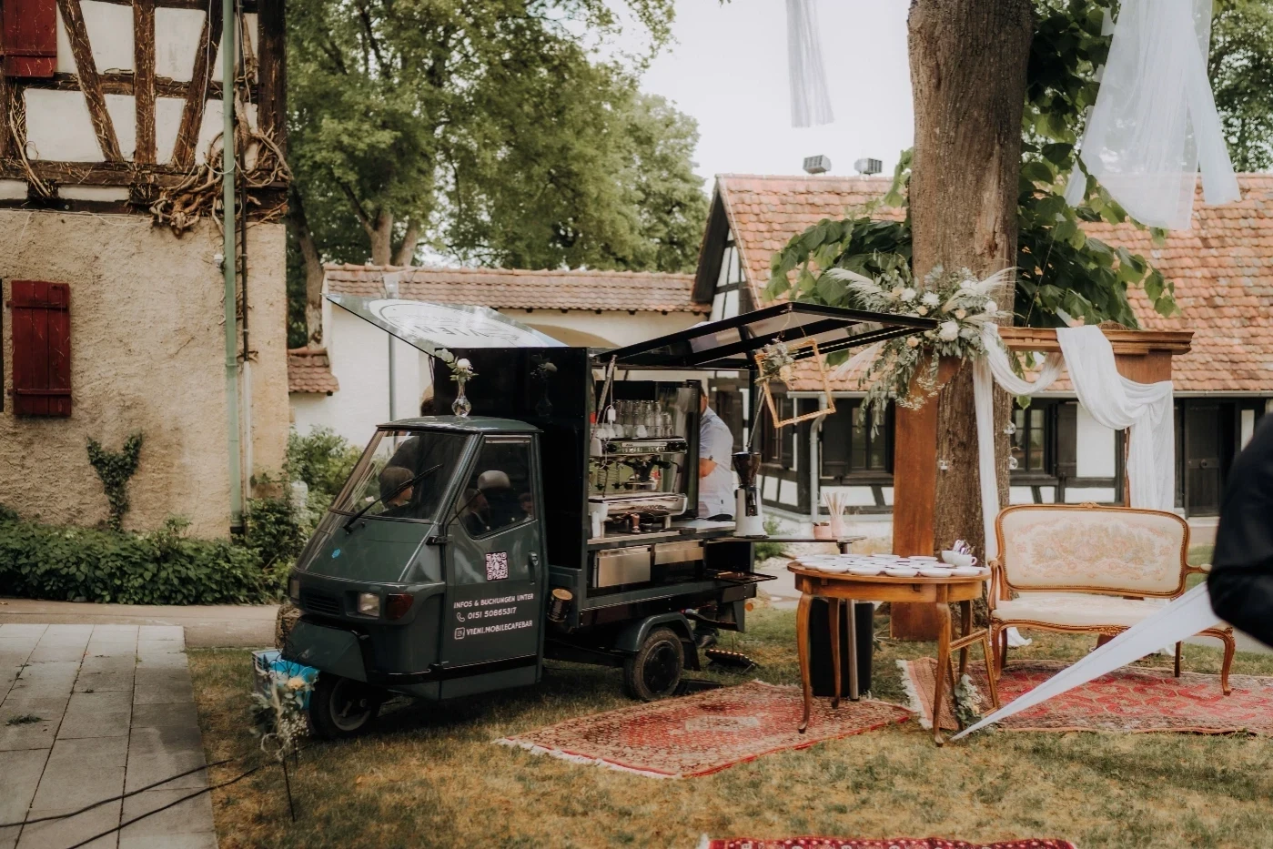 Die mobile Cafébar Vieni auf einer Hochzeit in Albstadt