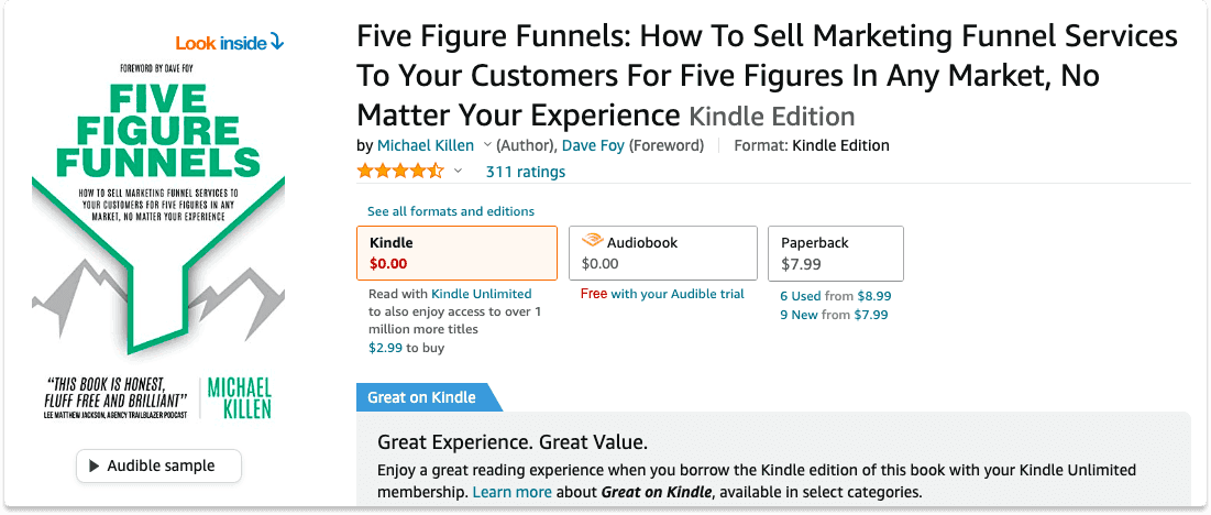 Cold Email Books Five Figure Funnels | Breakcold