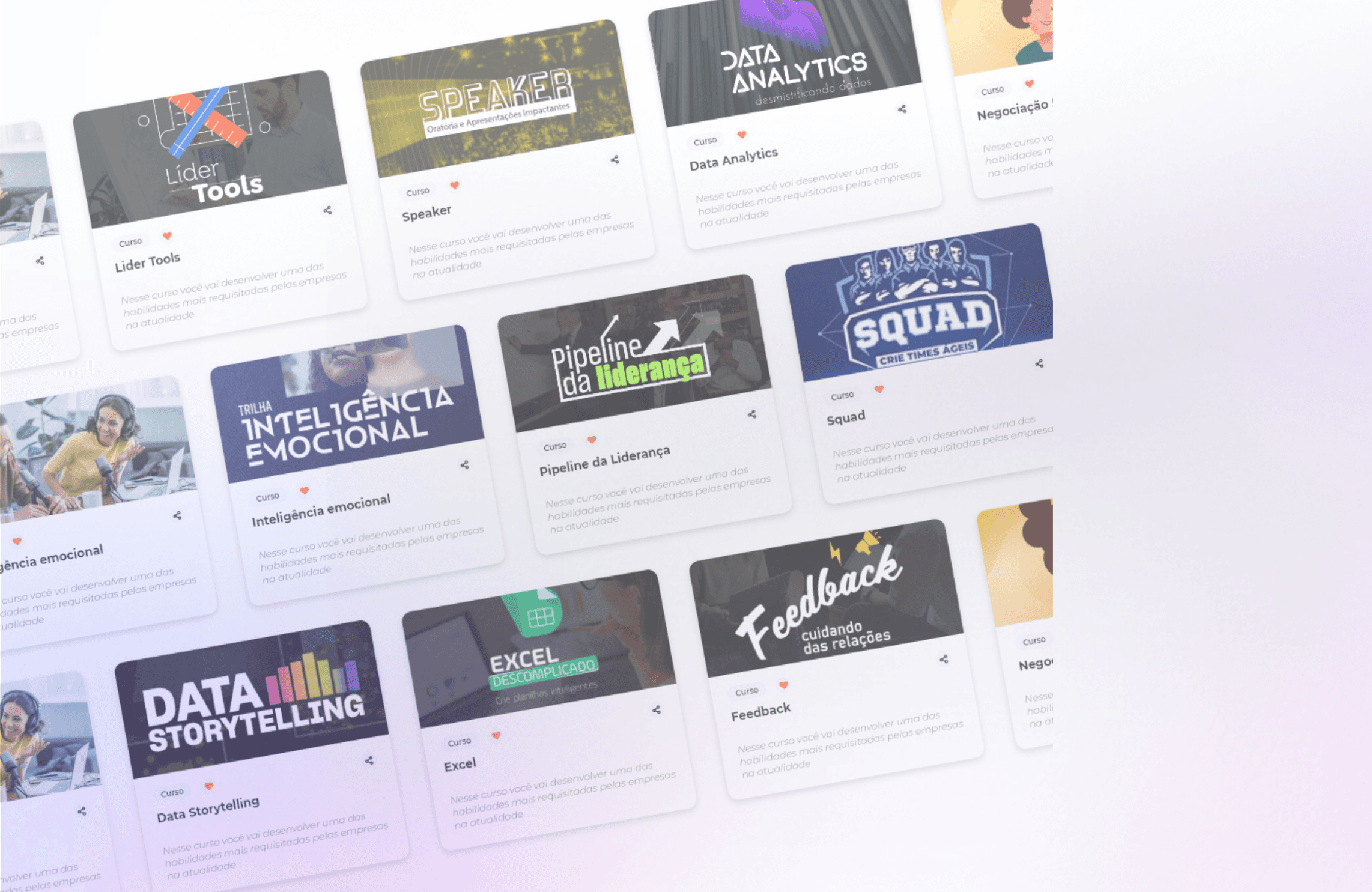 Screenshot of the main dashboard with gradients as background