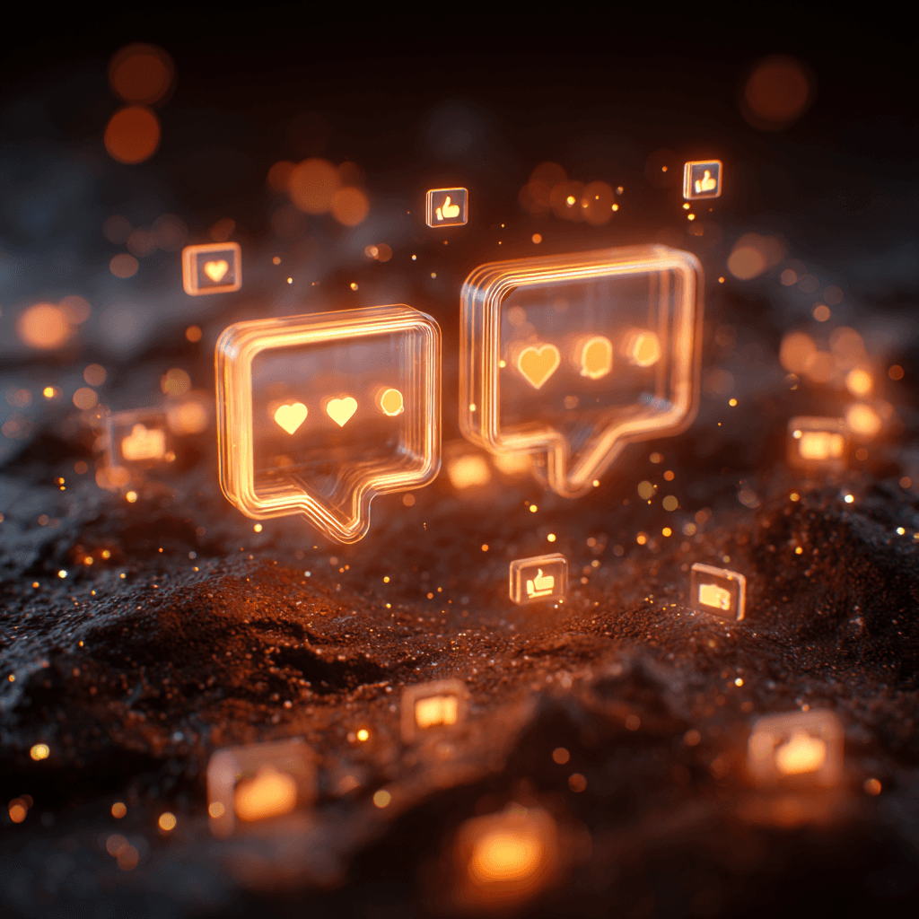 Imagem de likes em social media