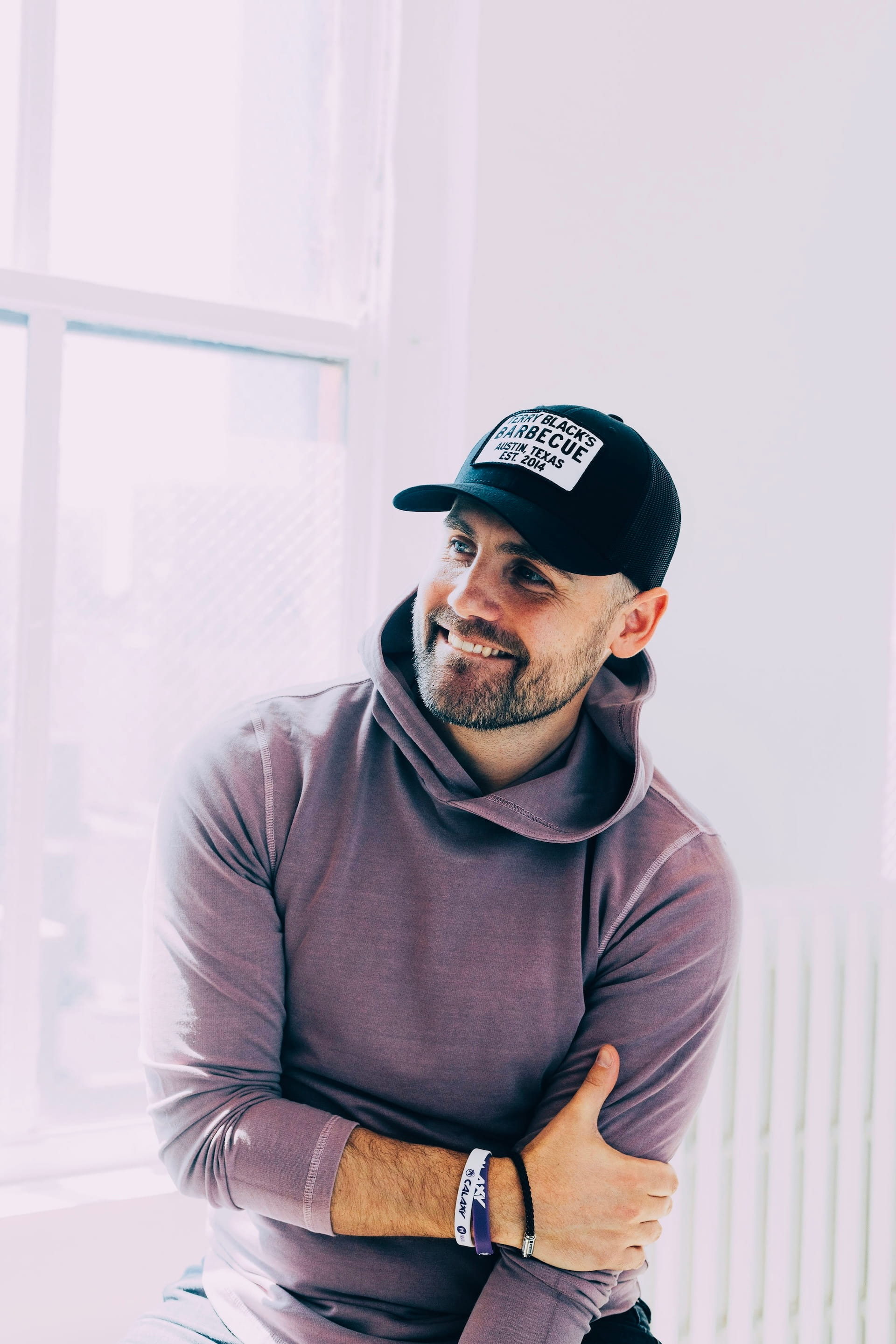 Designer Chadd Weston posing for a photo shoot in Manhattan