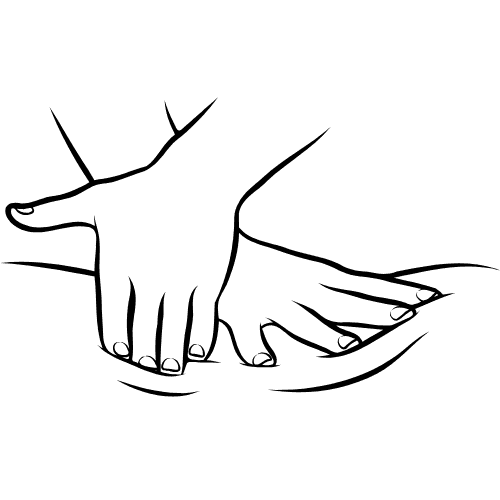 Ruke koje rade limfnu drenažu