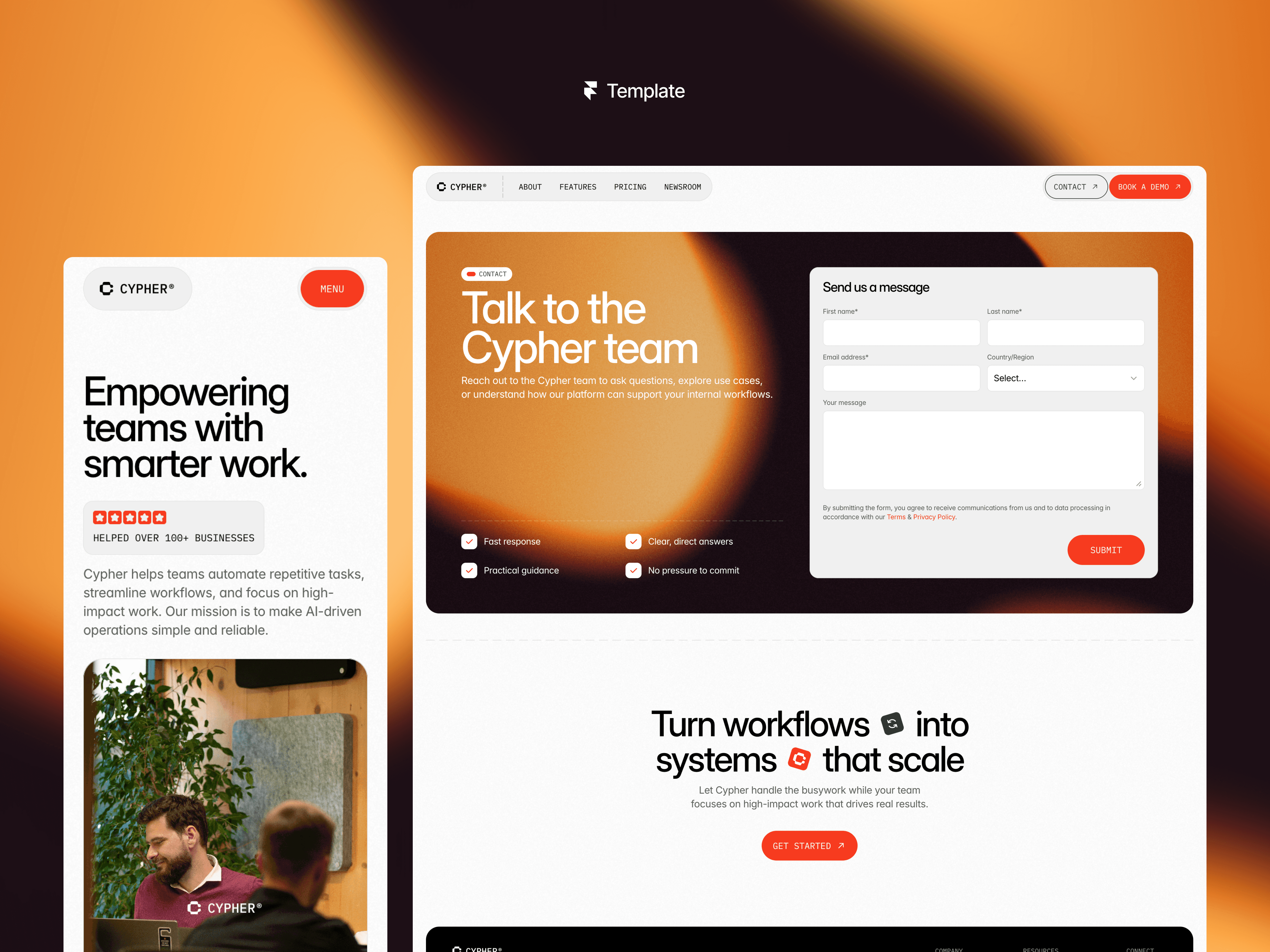 Cypher — Modern SaaS Website Template Cover Showcase 3
