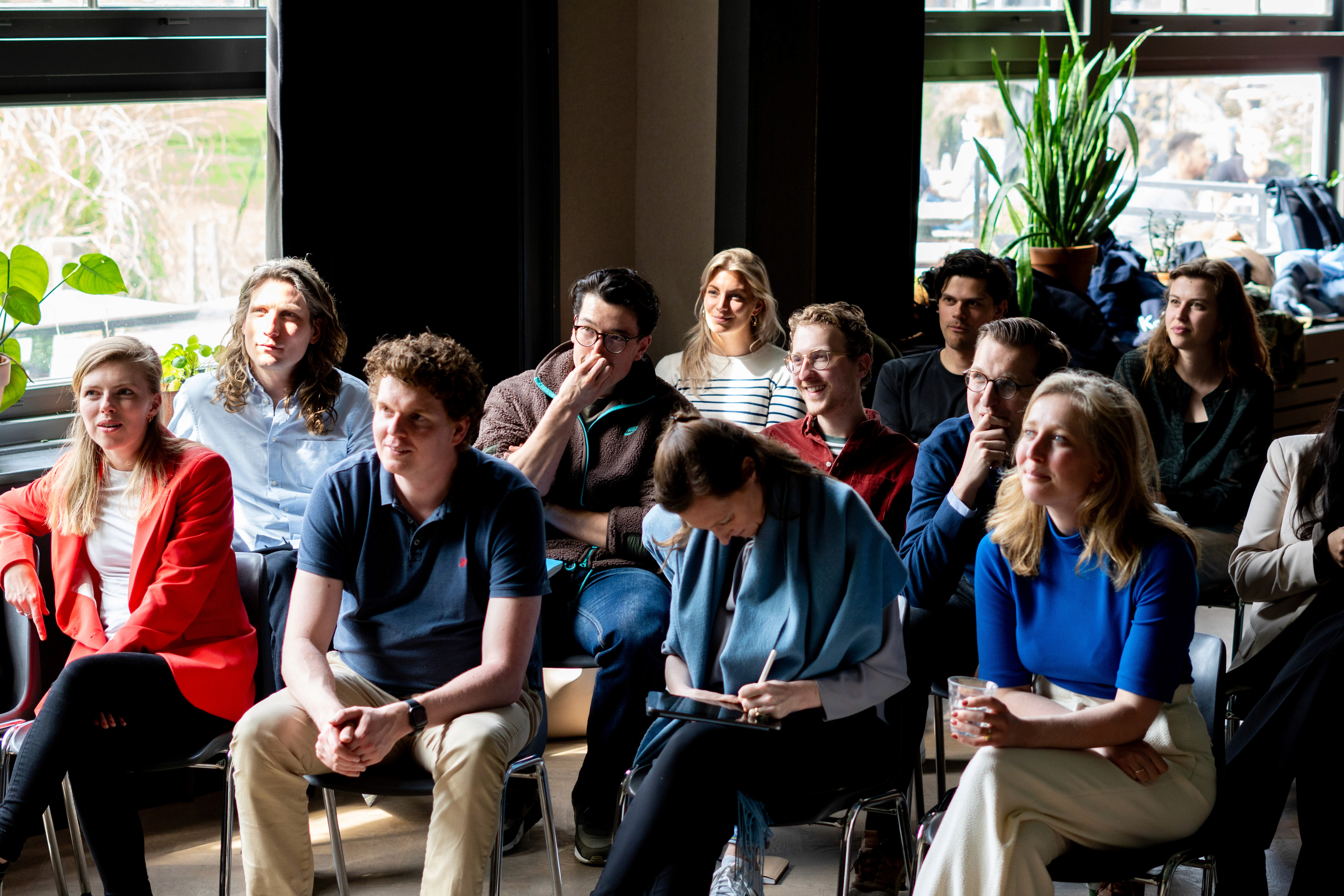 A group of friends at a coffee shop