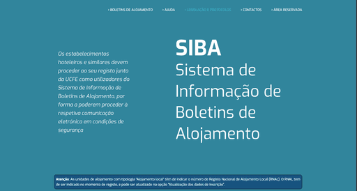 Siba web page