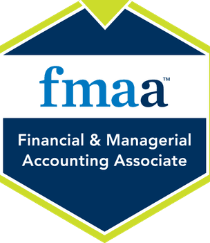 Financial and Managerial Accounting Associate (FMAA) certification badge.