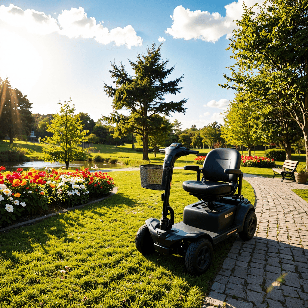 product photography of electric mobility scooter