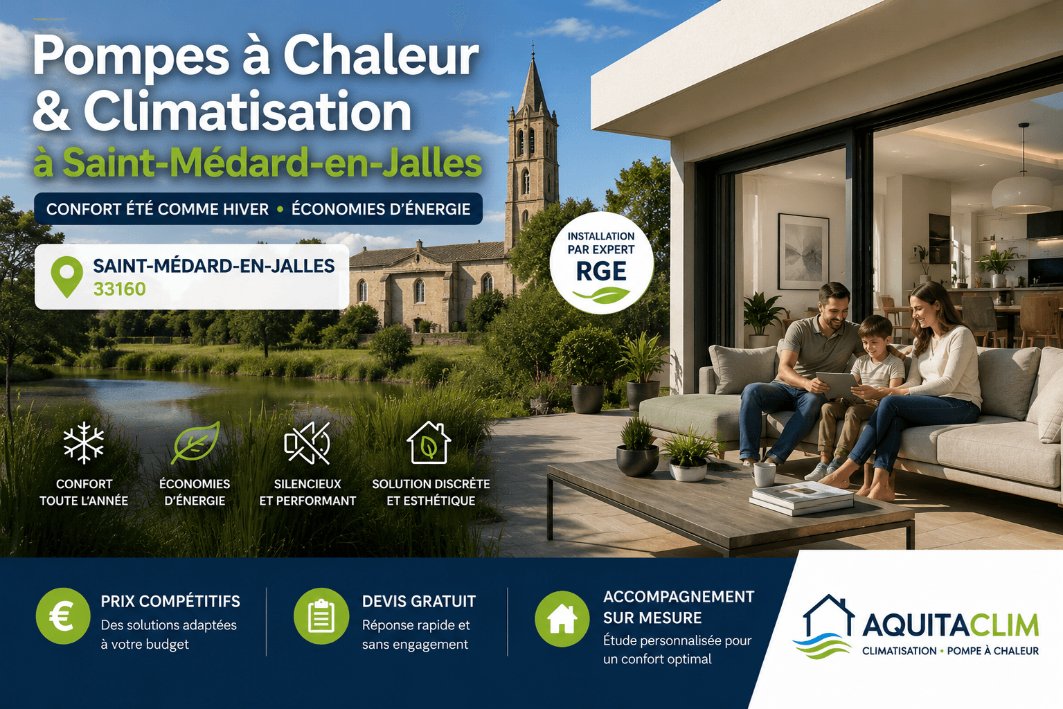 climatisation saint medard en jallespompes à chaleur
