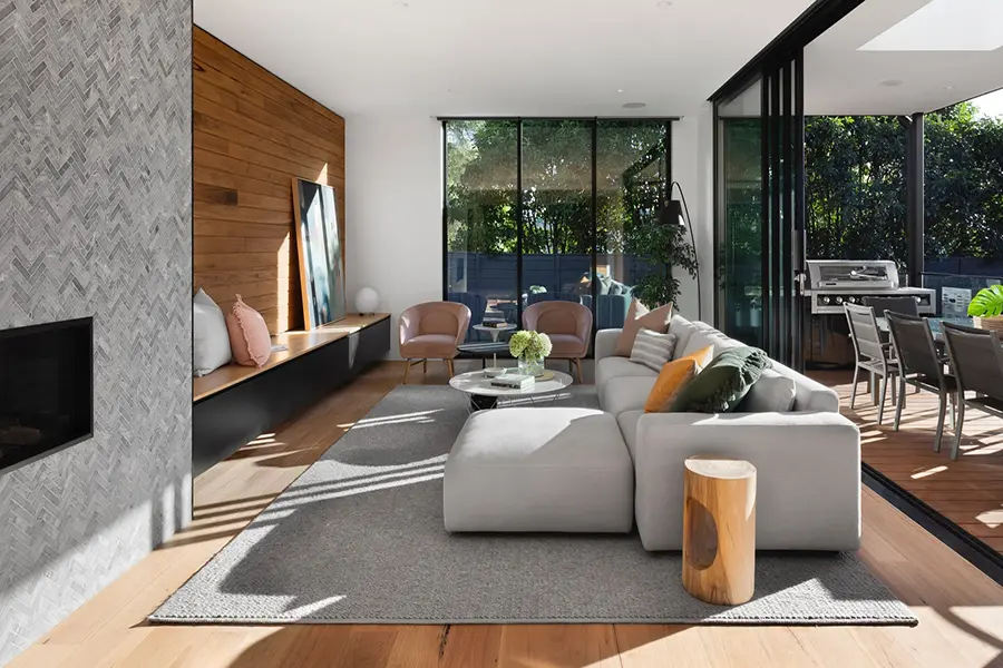 High-performance insulation in a modern energy-efficient home