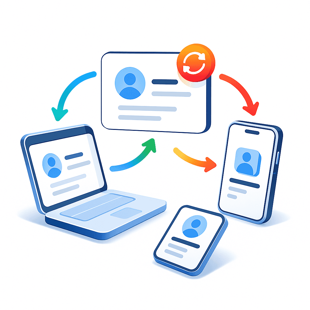 Illustration Always up-to-date contacts