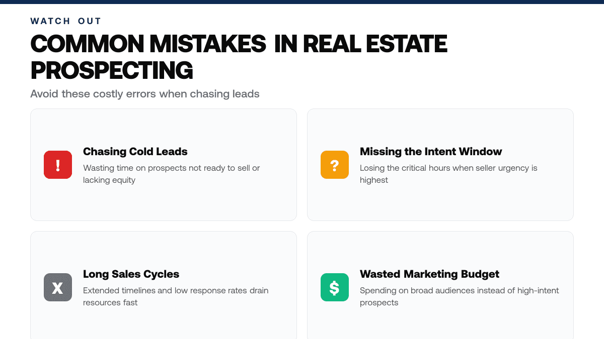 Motivated Seller Leads vs. Cold Prospects, warning-callouts