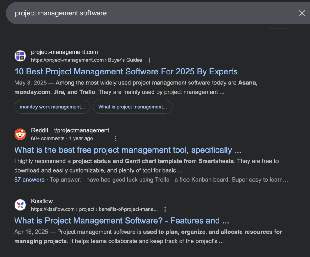project management software