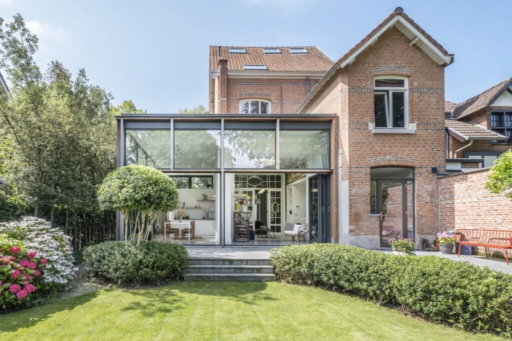 Luxury modern glass house exterior