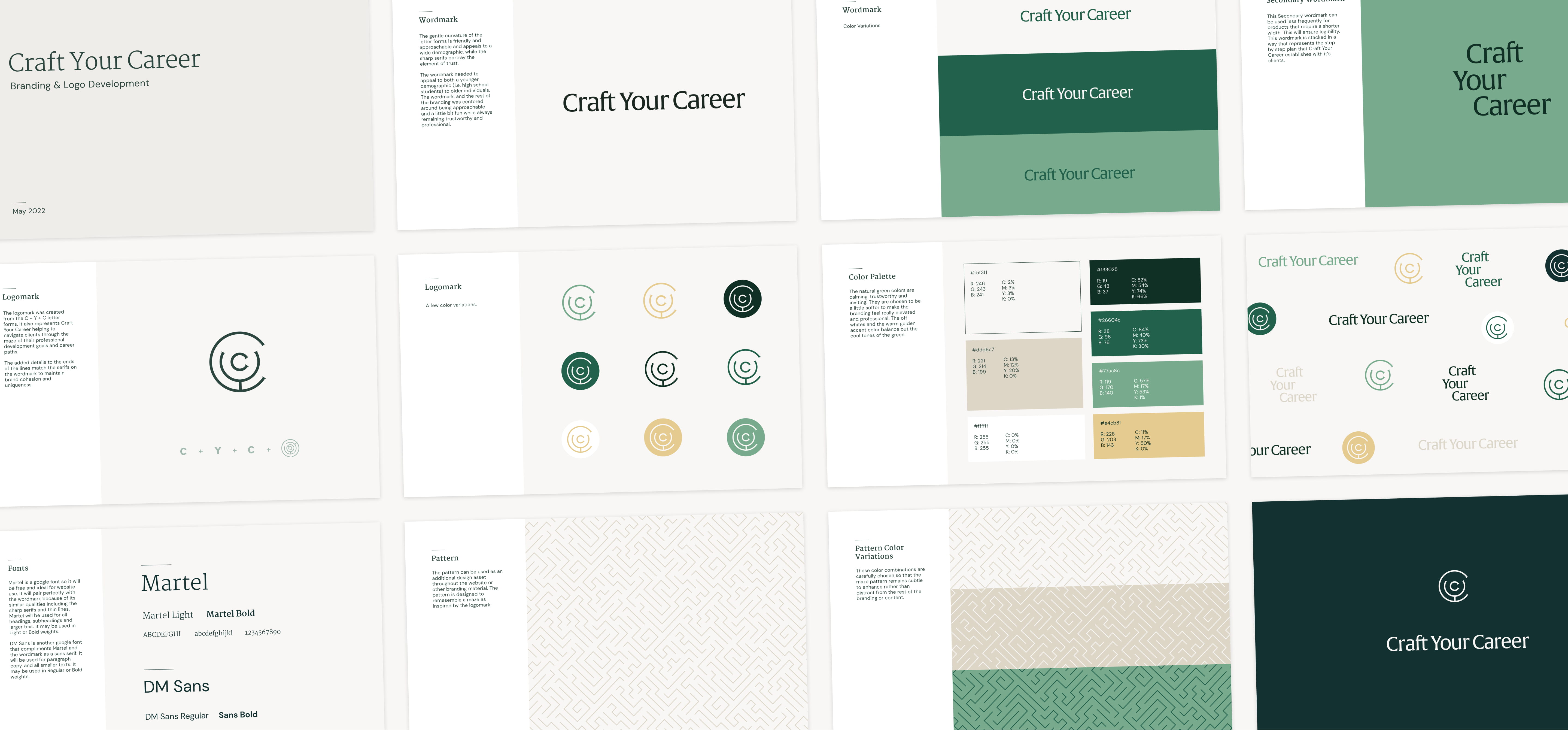 Craft Your Career brand guideline deck