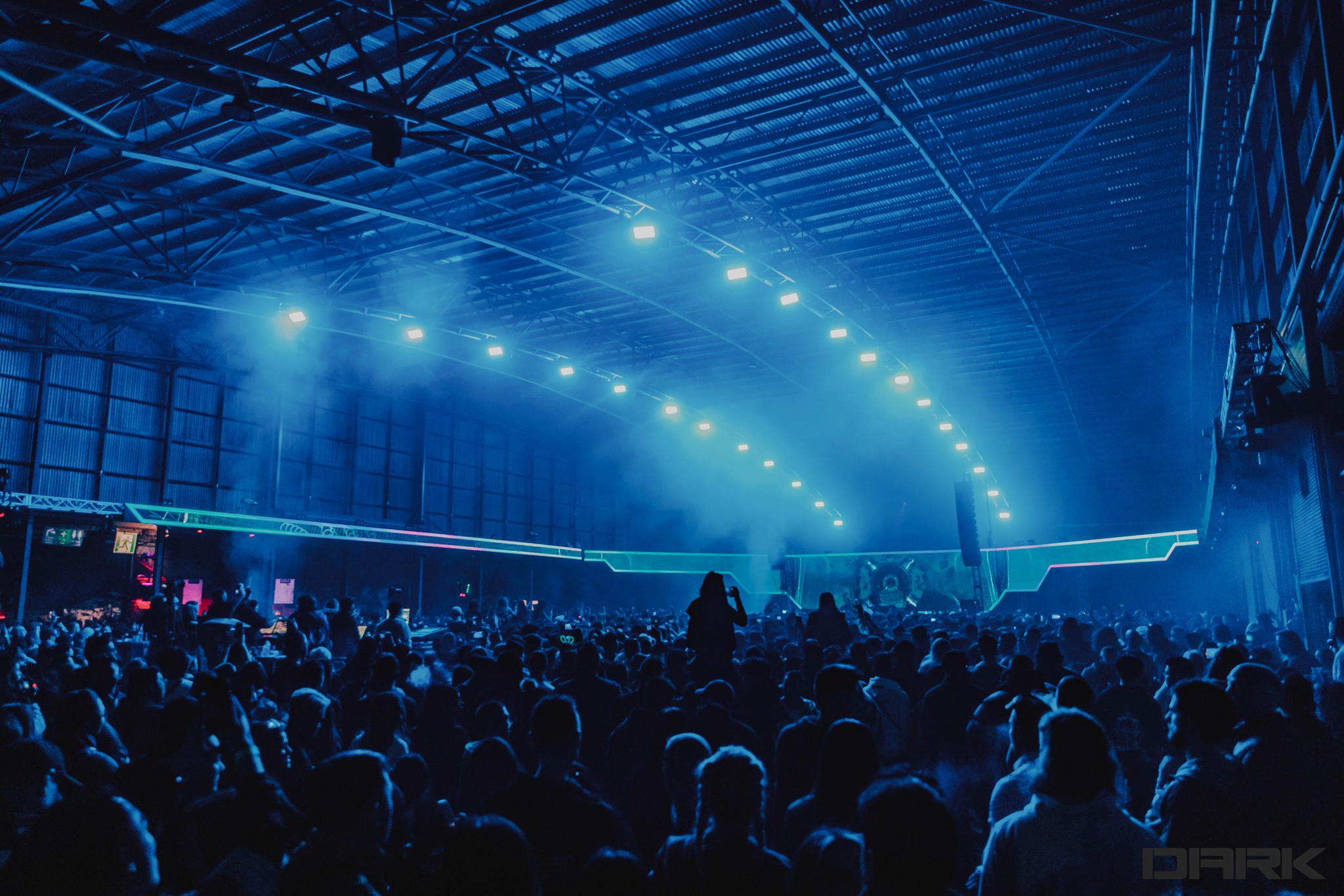 Stage lights at Dark Festival