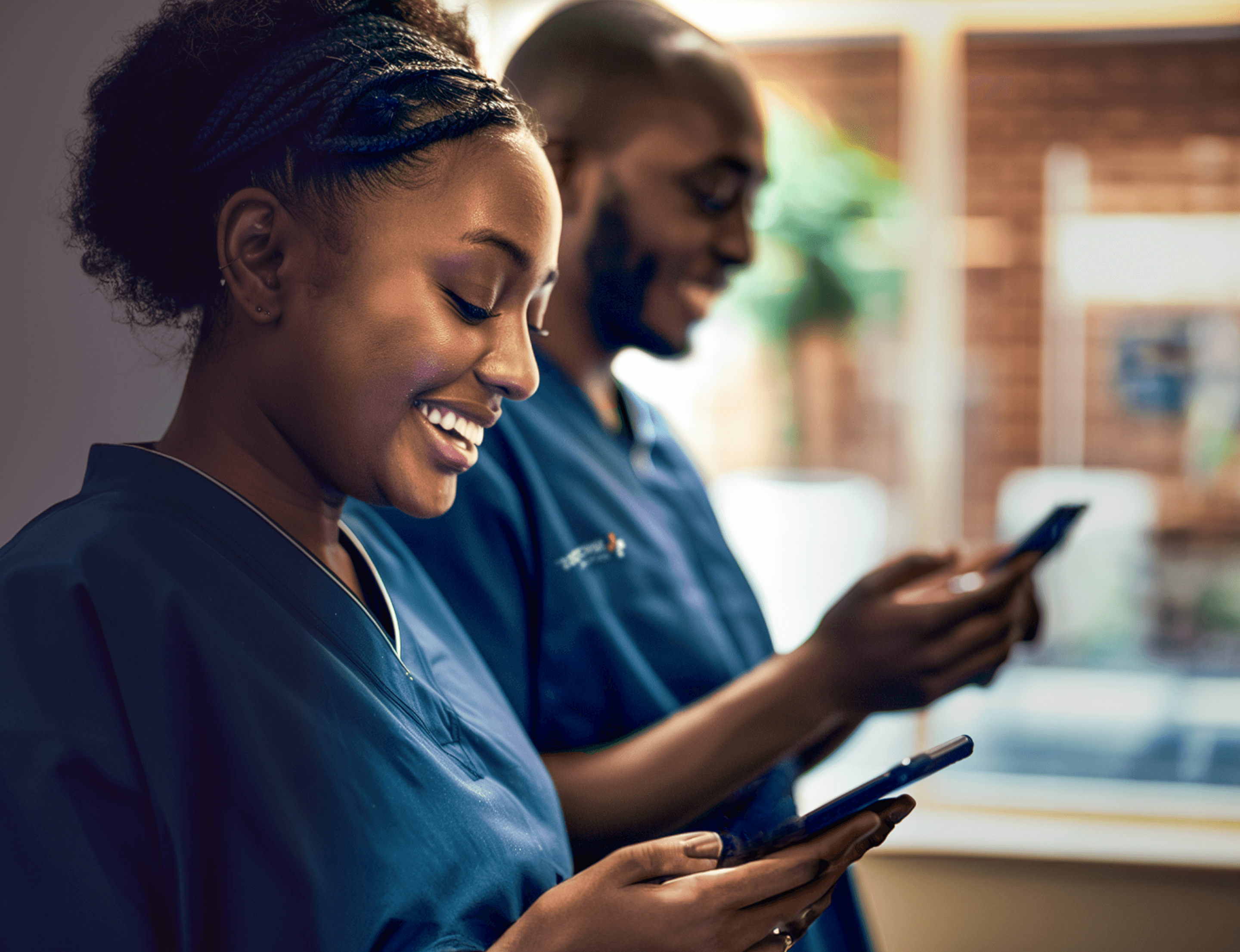 Two-Healthcare-Workers-on-Phone