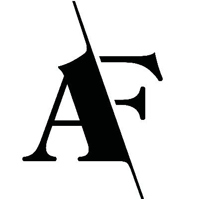 Logo featuring the letters "A" and "F" intertwined, with a diagonal line separating them.