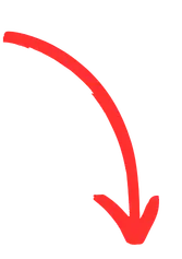 Pixelated red curved arrow pointing down and to the left.