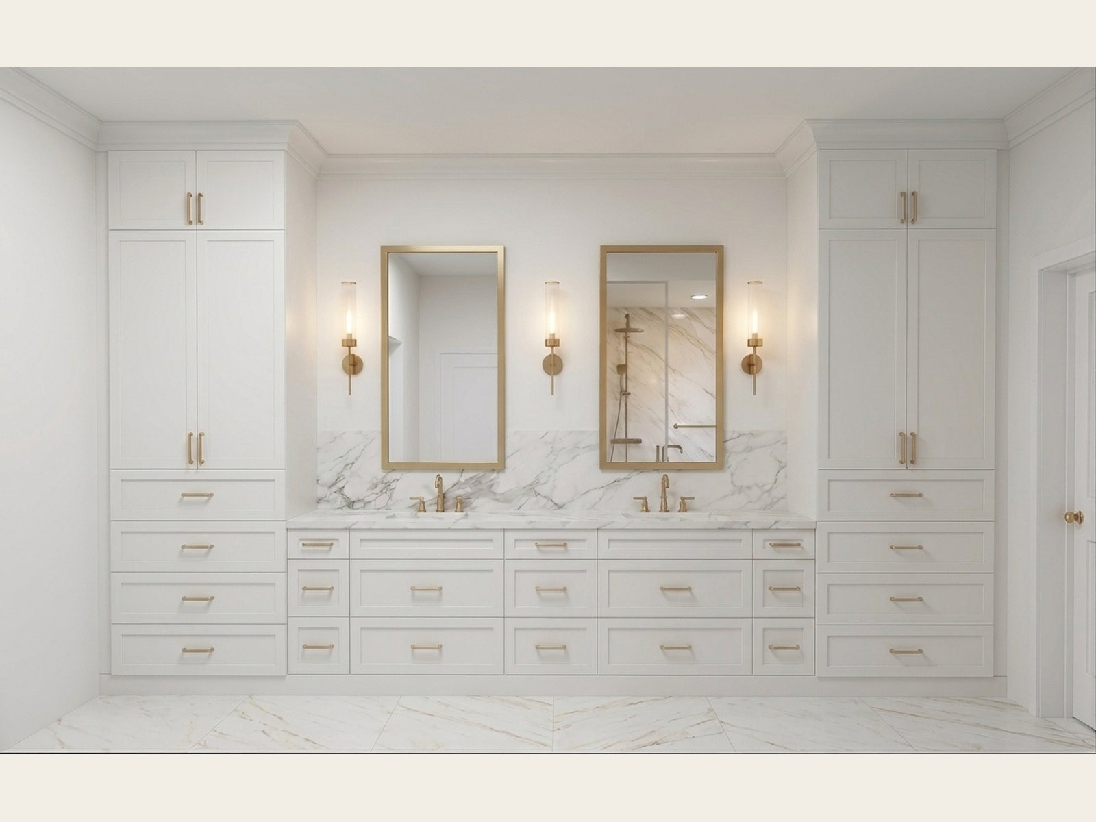 Rendering, master bath vanity