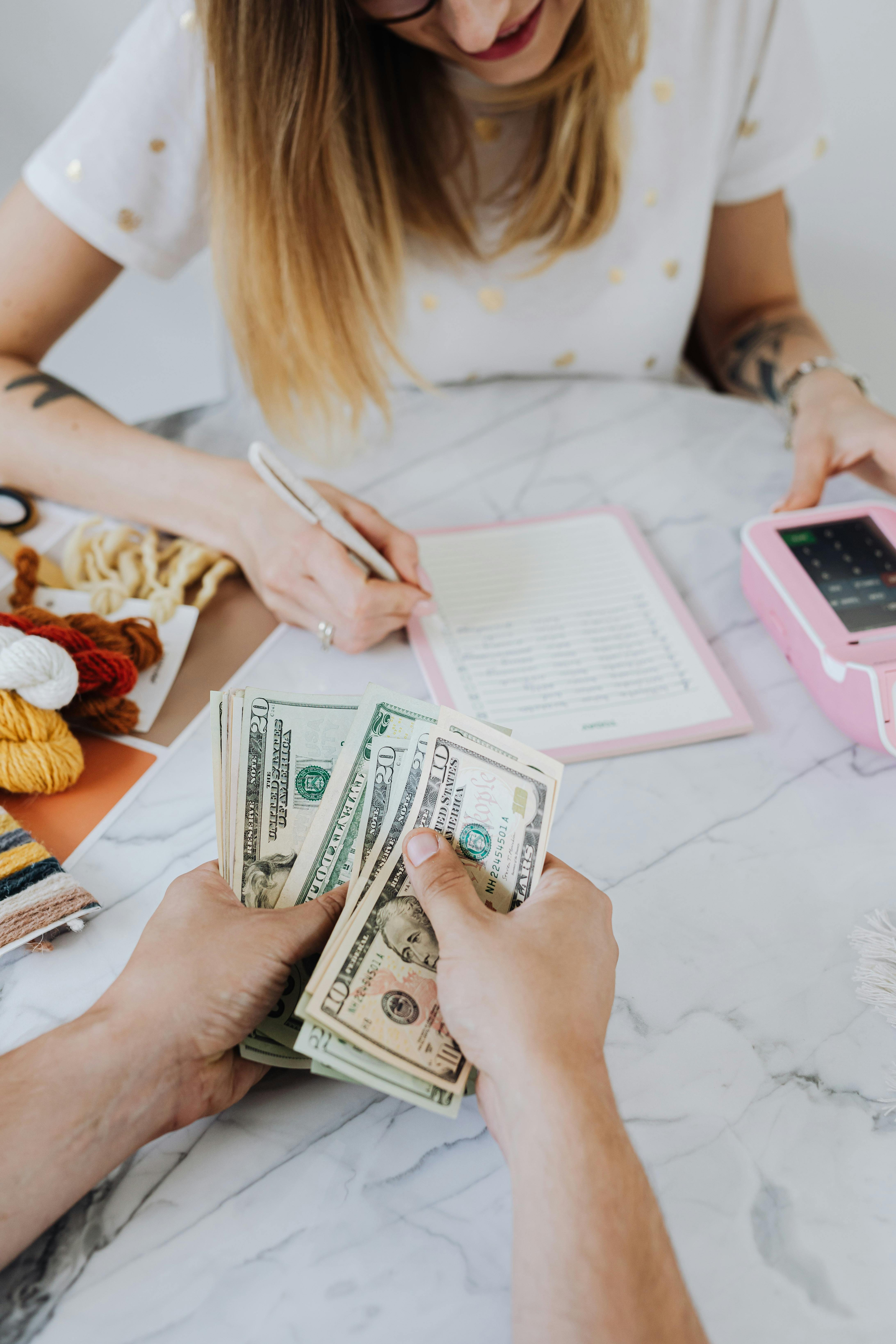 picture representing a person with money