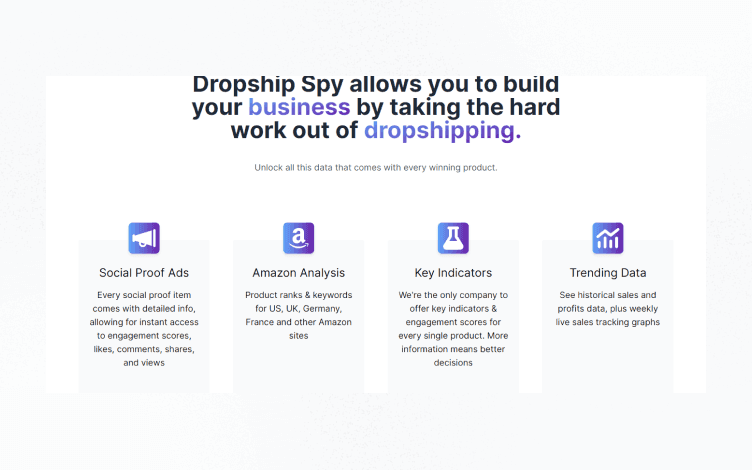 Dropship Spy homepage