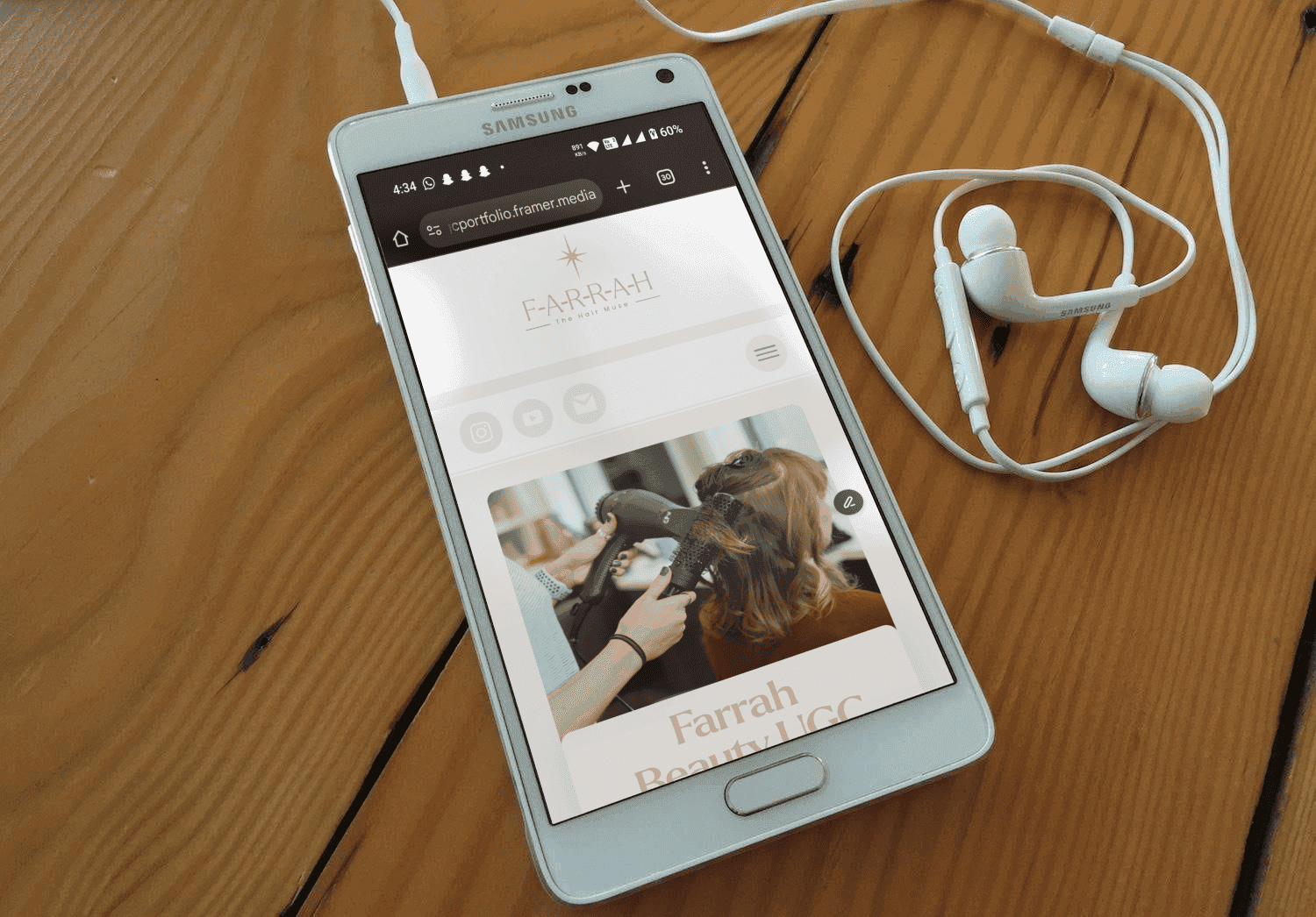 a folded brochure with a black and white photo