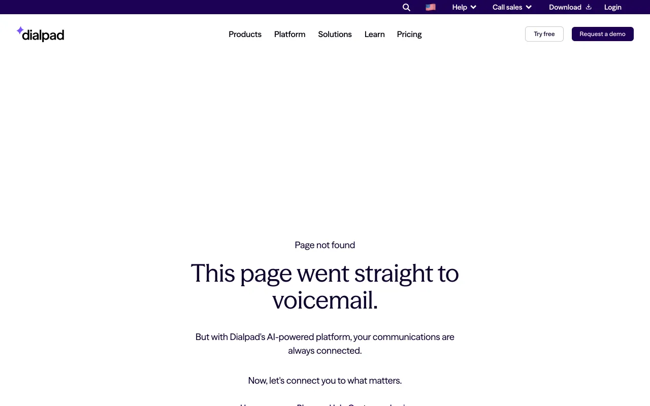 Dialpad Ai Sales homepage, AI-powered calling and real-time assist