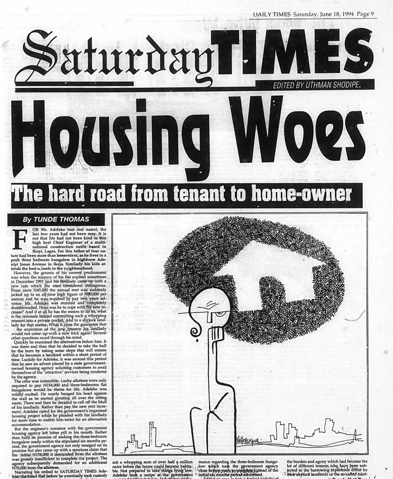 Victor Ekpuk Illustrations Daily Times newspapaer