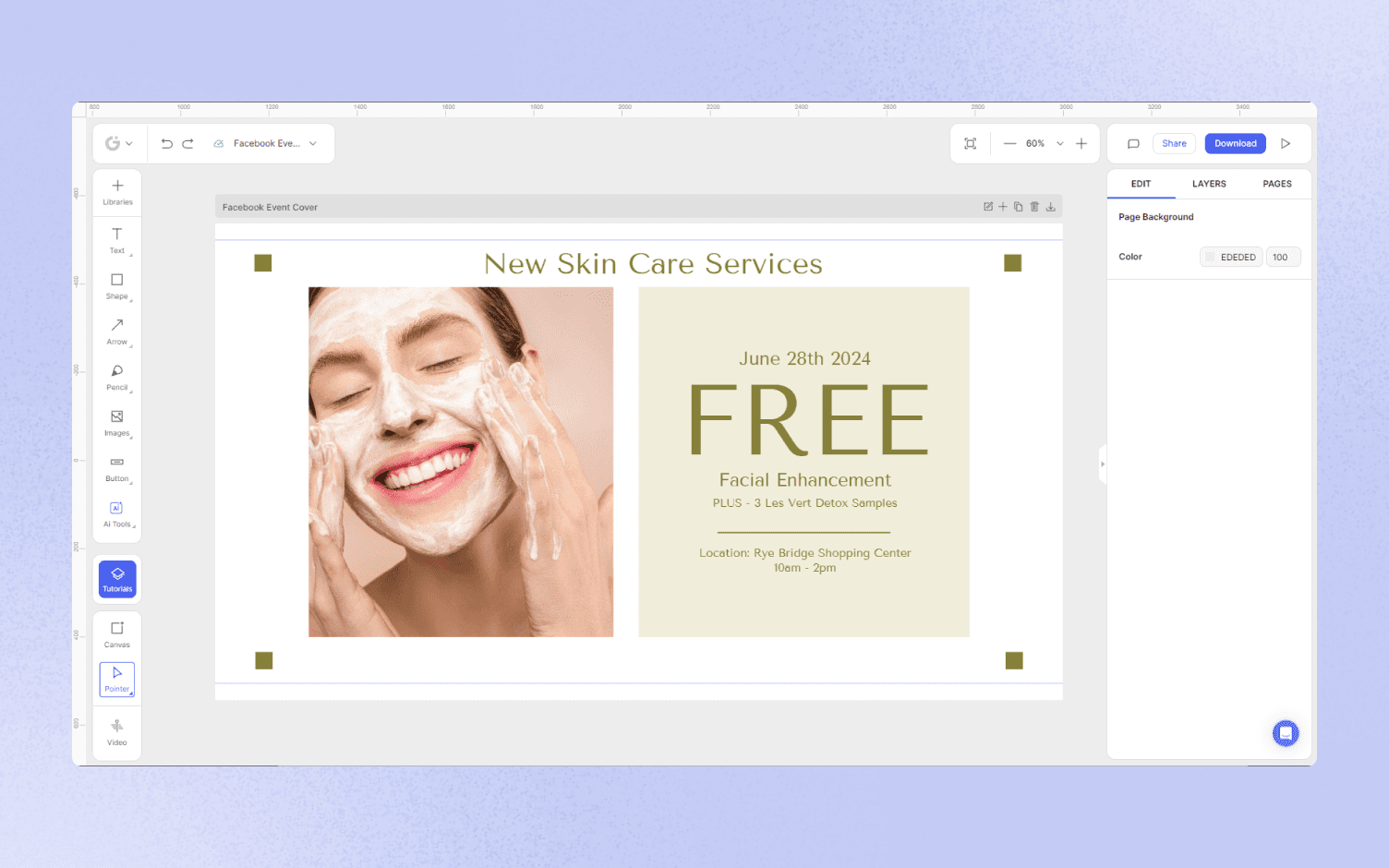how to customize facebook event cover