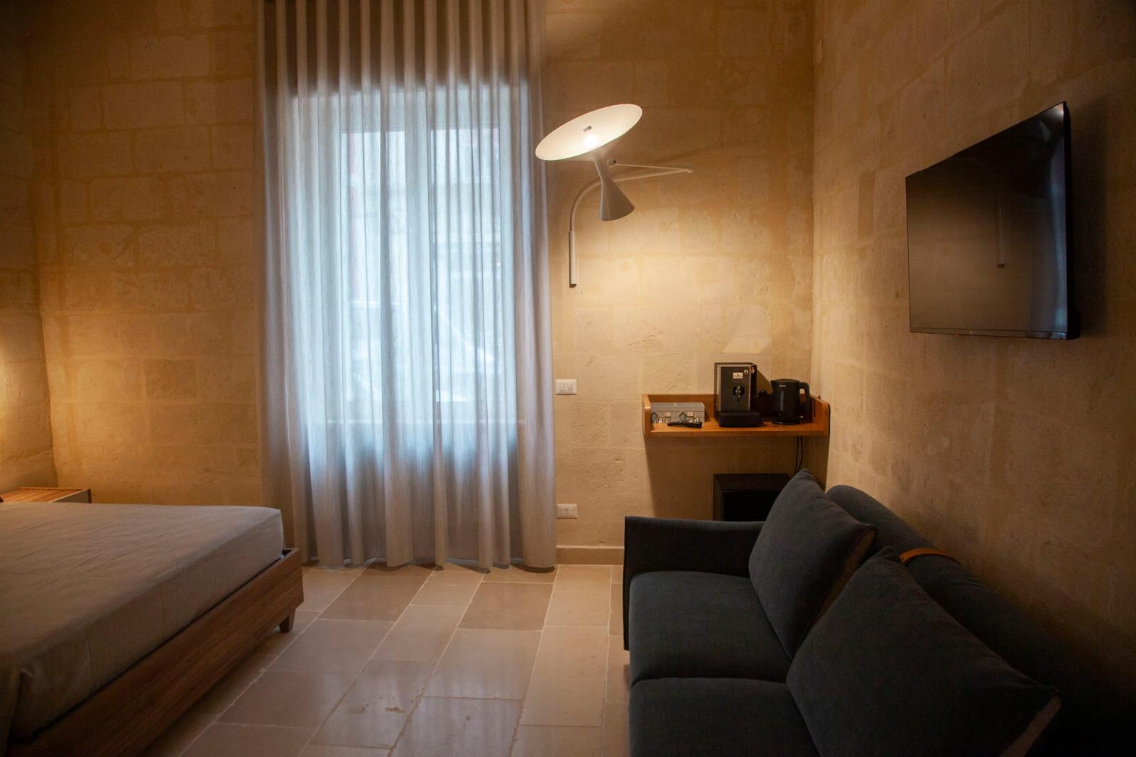 Interno camera Il Raggio Lucano a Matera