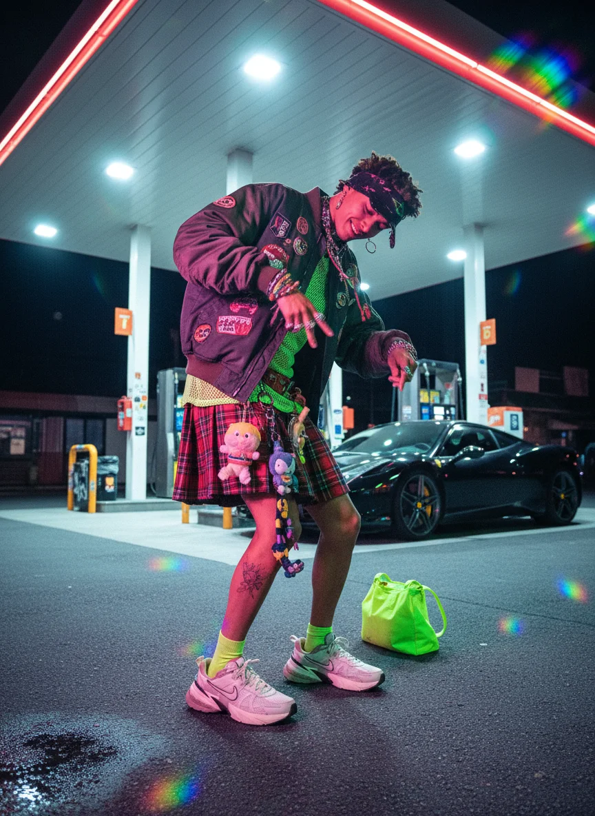 scene4-ai product photography-sneakers campaign creation-hip hop fashion styling