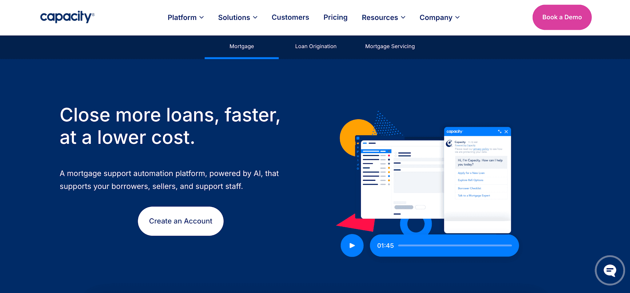 Capacity web homepage