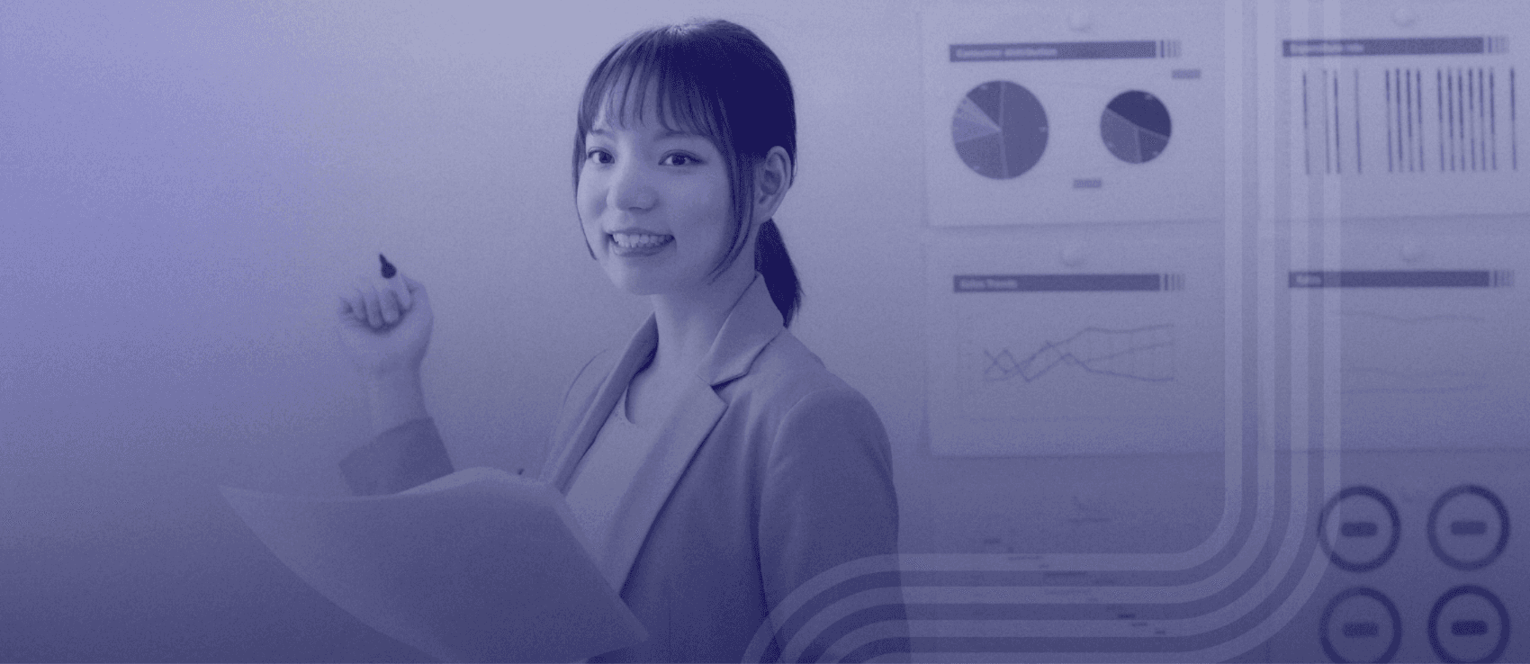 a close up of a blue and white object