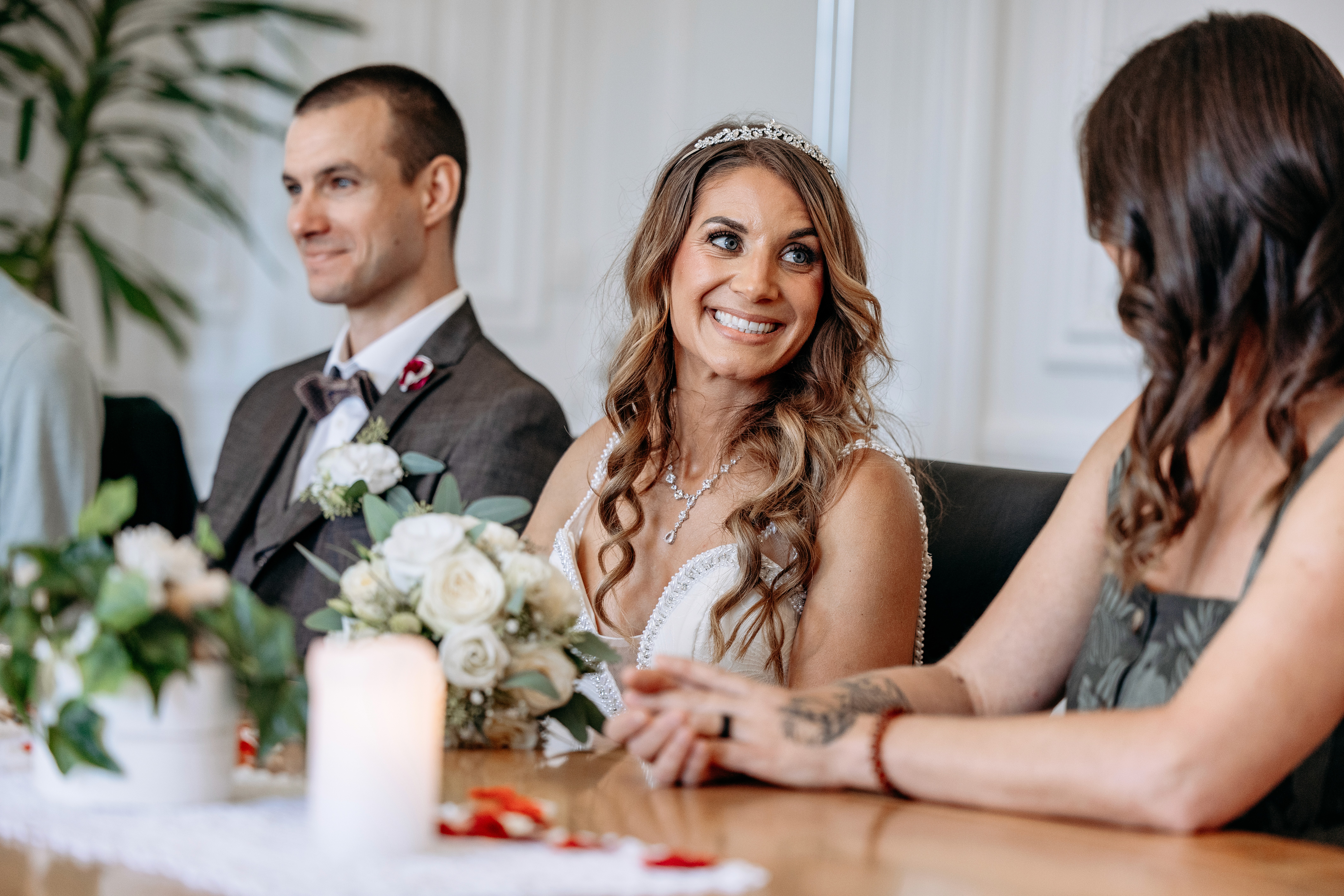 Stylish model in crowd