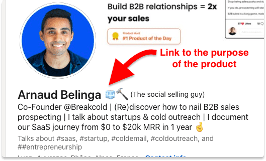 Social Selling LinkedIn Name | Breakcold