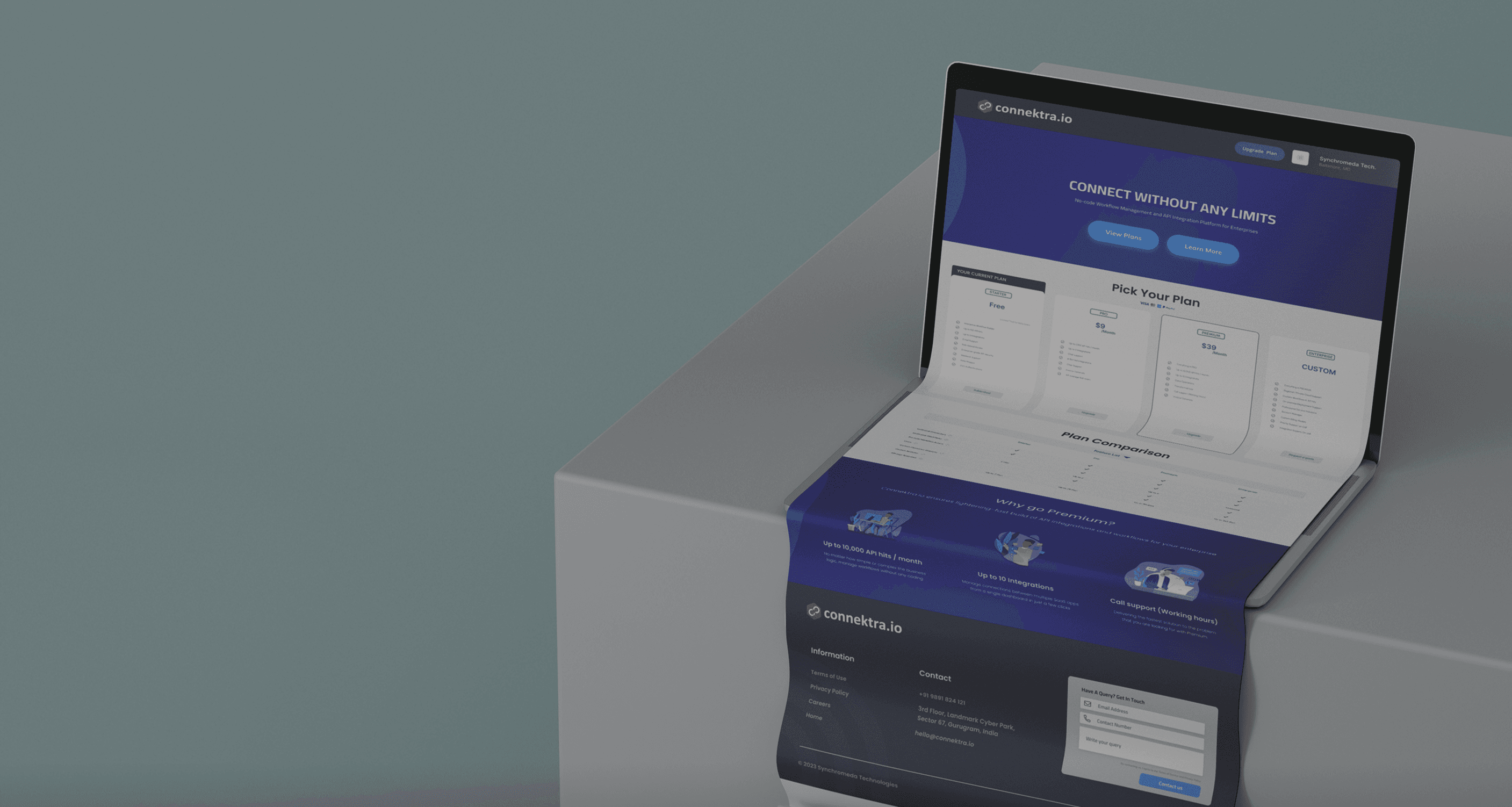 Connektra pricing screen final design