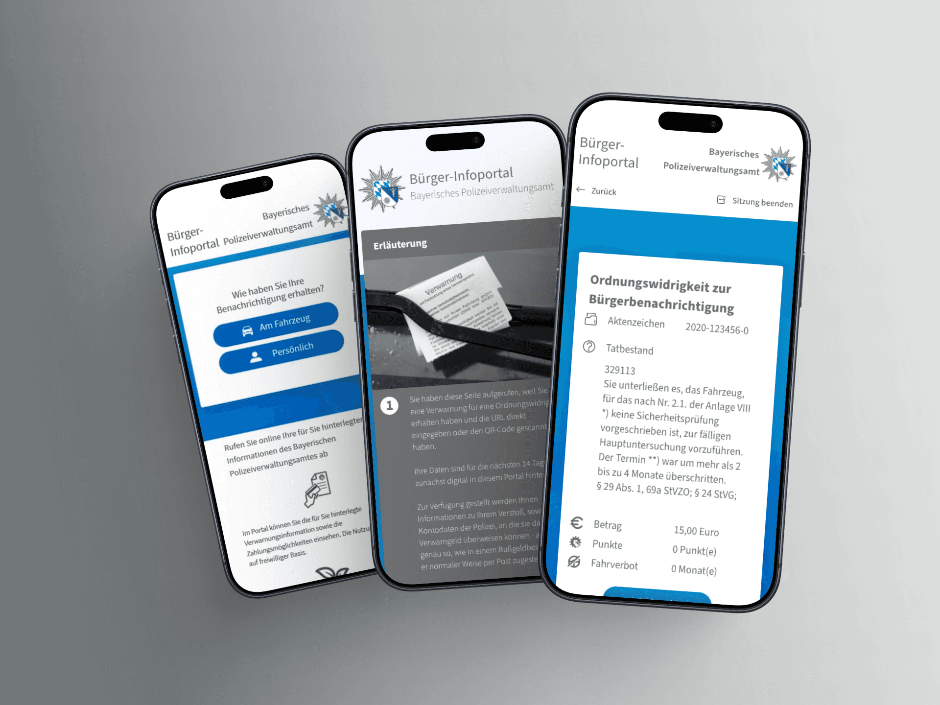 Bürgerinfo-Portal auf Smartphone