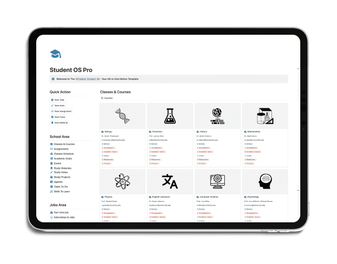 Elevate Your Academic Life with the Ultimate Student OS Pro Notion Template