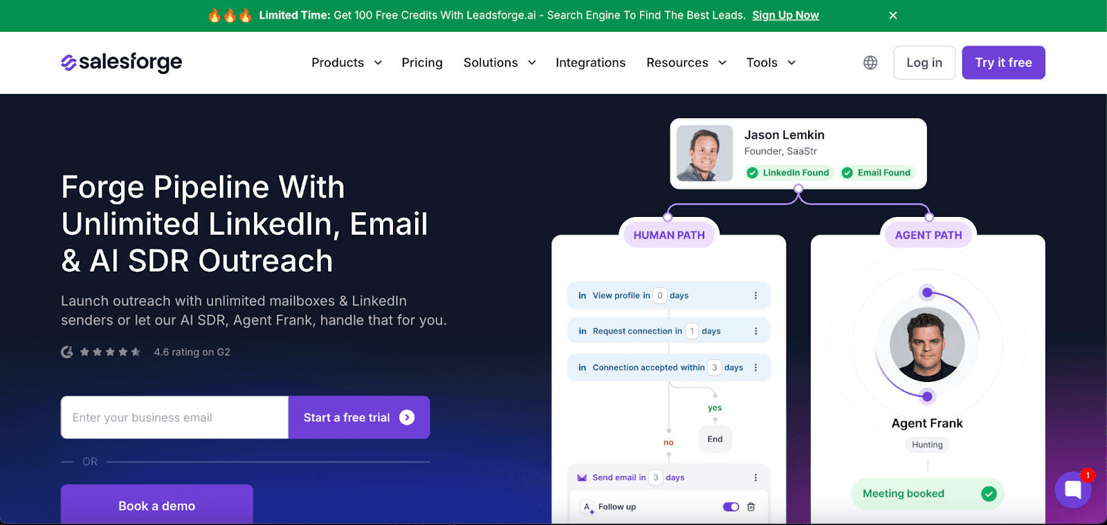 Salesforge homepage