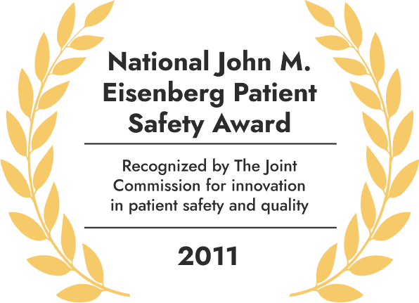 Award scroll National John M Eisenberg Patient Safety Award 2011